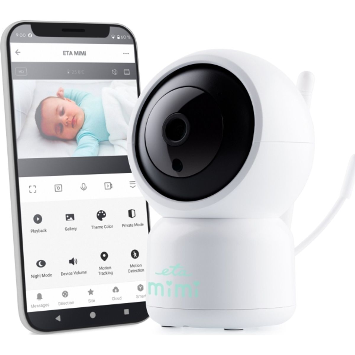 Eta | Baby Monitor | Eta630690000 Mimi | Flexible Camera | White