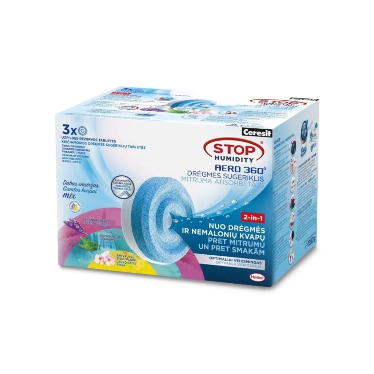 Ceresit Tablet Mois Abs Stop Aer Frag Mix3x450g