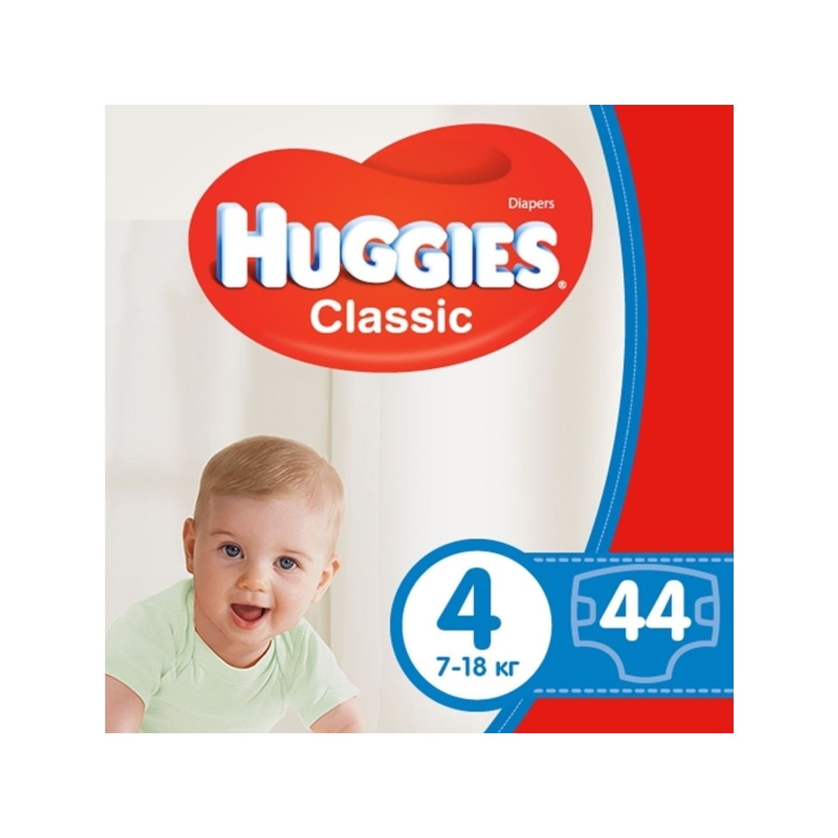 Huggies Huggies Diapers Classic 4, 7-18Kg, 44 Pcs., 2584131