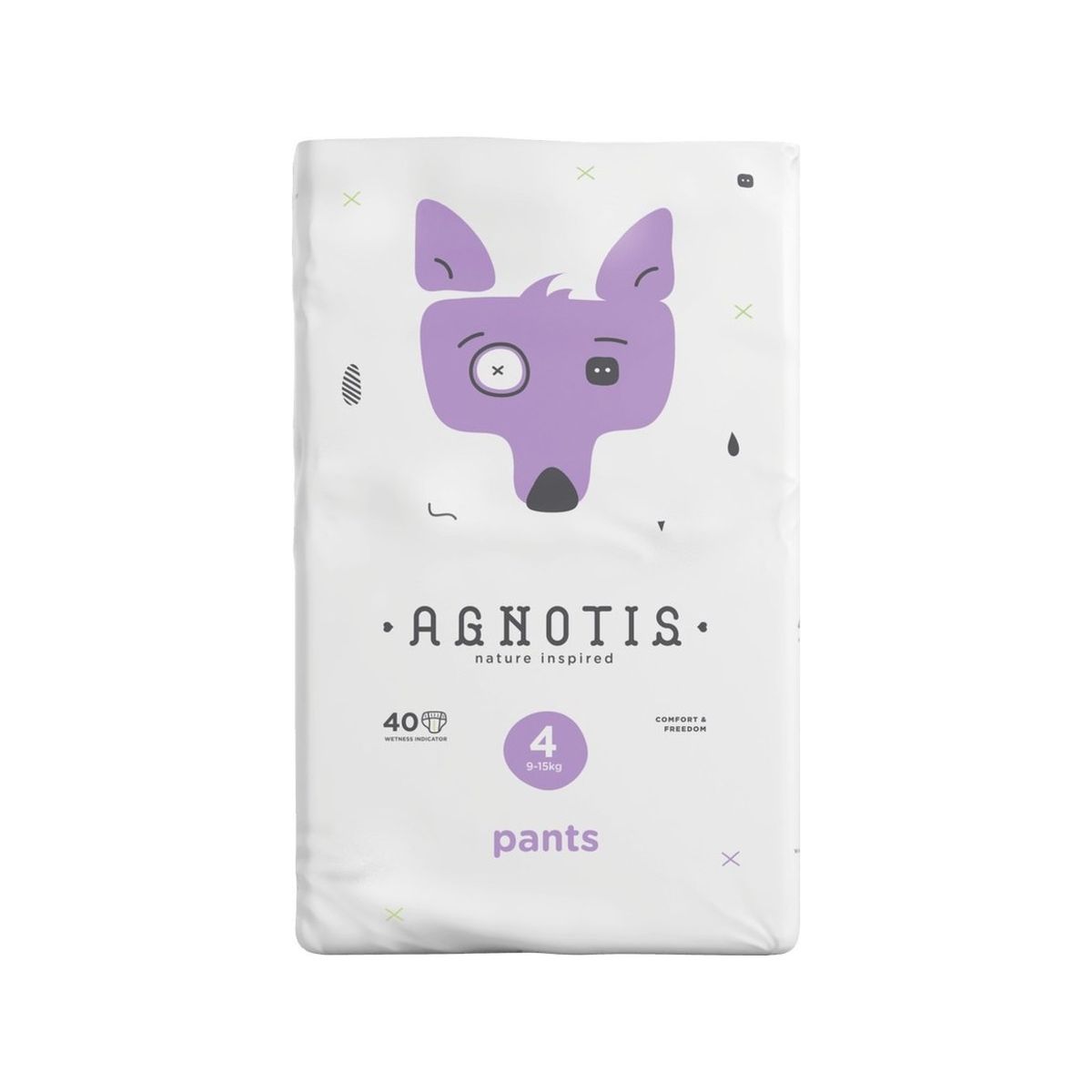 Happy Agnotis Pants-Diaper, Nr.4, 9-15 Kg, 40 Pcs., Agp4