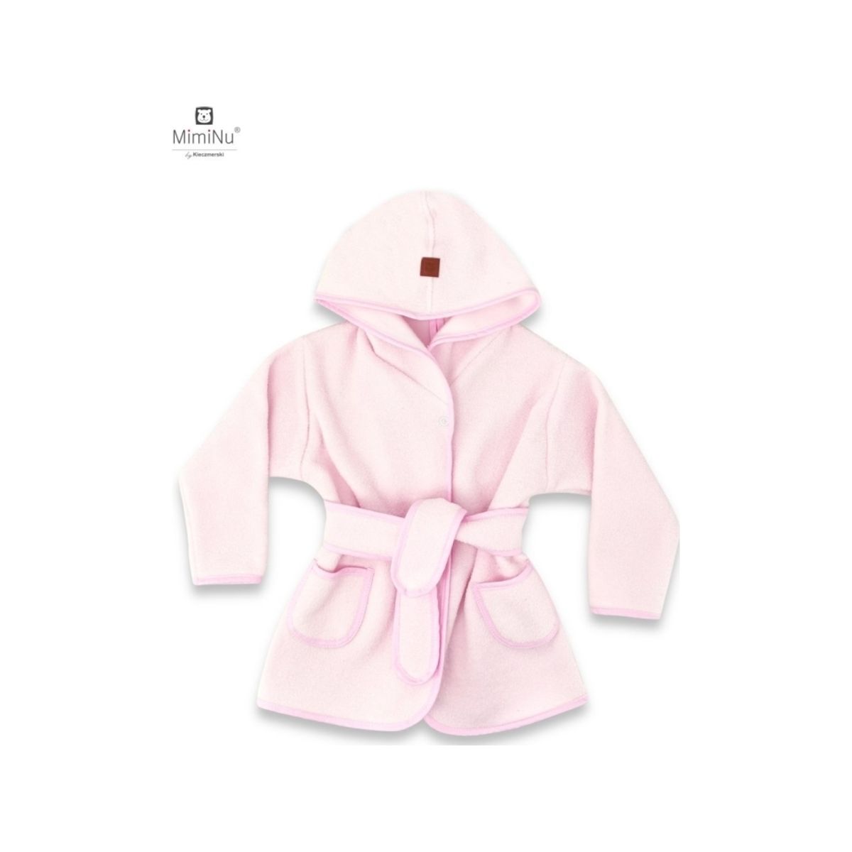 Miminu Miminu Thermofrotte Bathrobe With Hood Size 86 Cm Pink