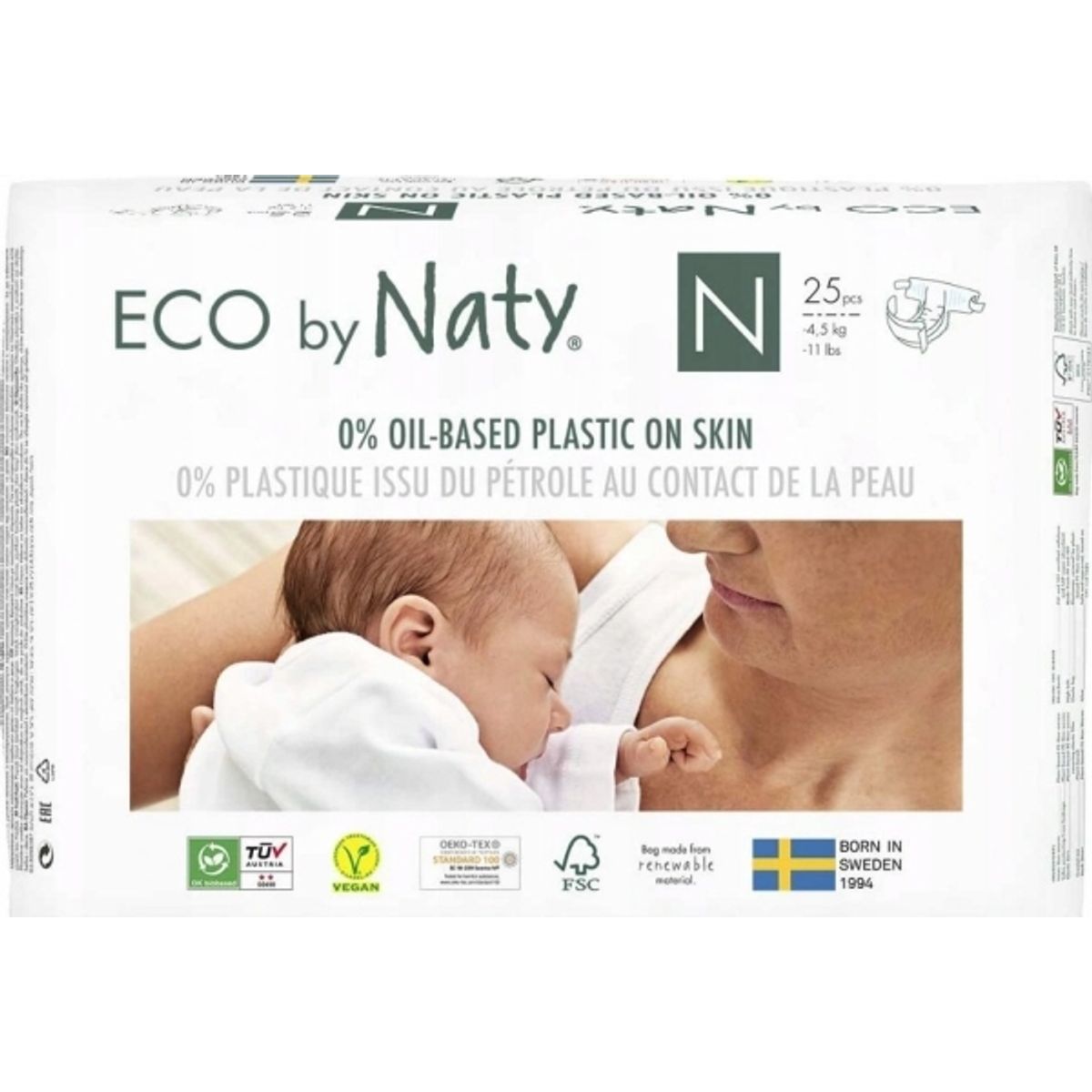 Eco By Naty Diapers Nb 0-4,5Kg 25 Pcs.