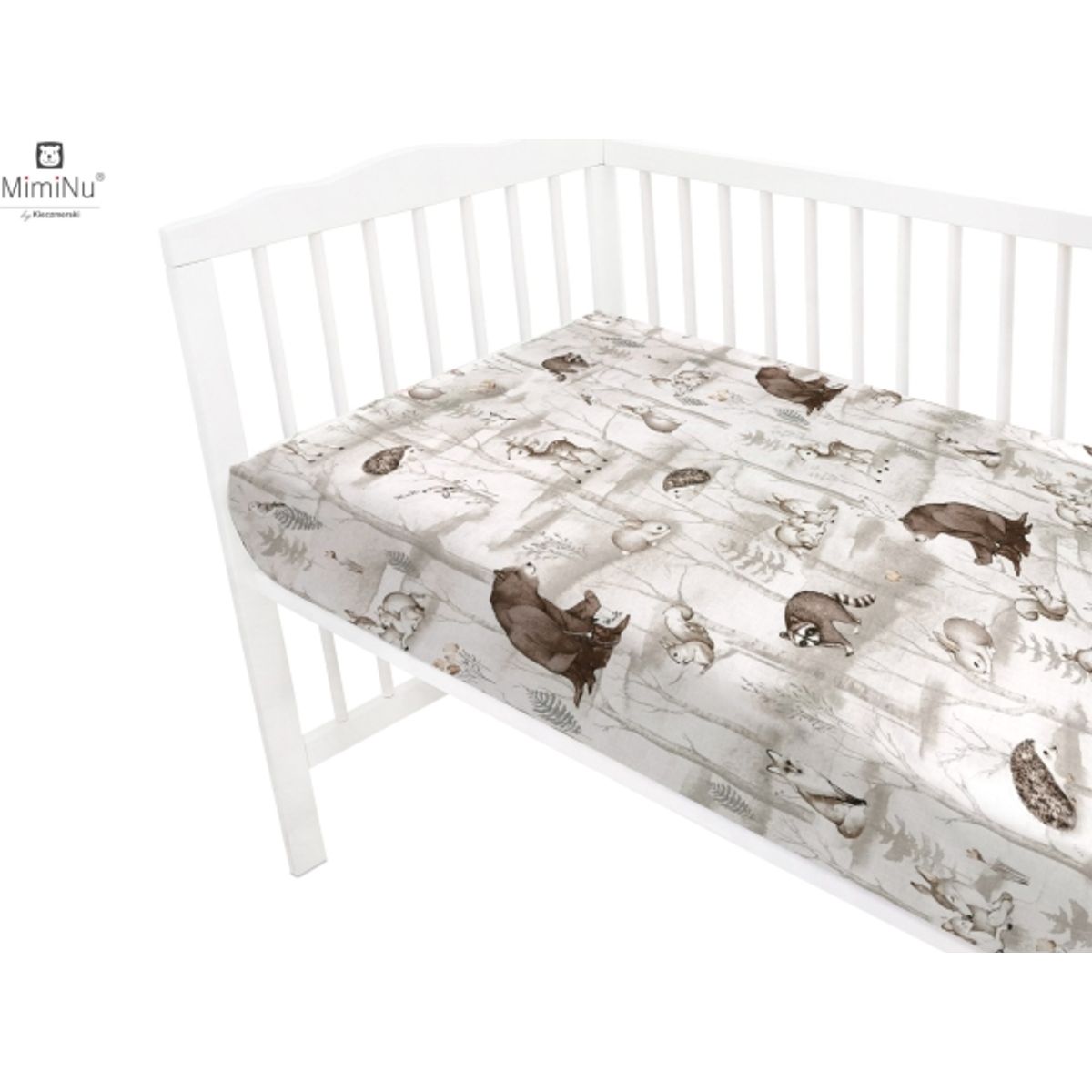 Miminu Miminu Sheet For Cot - Woodland, 60X120 Cm