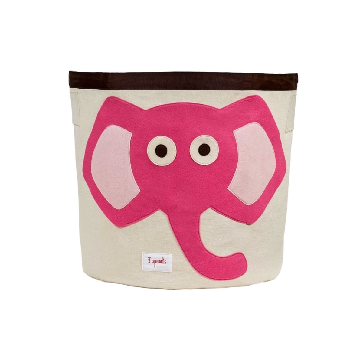 3 Sprouts Opbevaringsbeholder Rund, Elefant/Pink