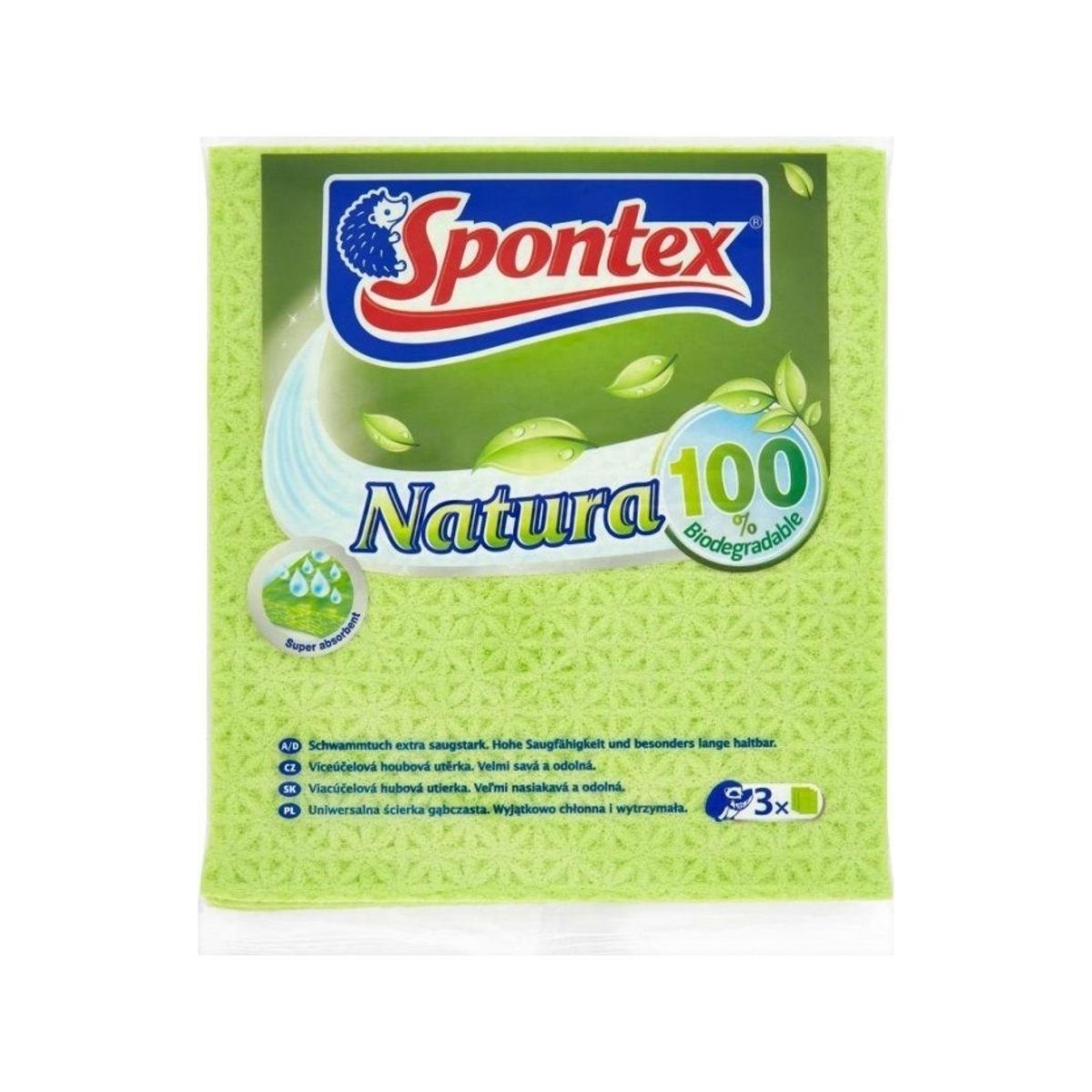 Spontex Sponge Cloth Natura 3 Pcs