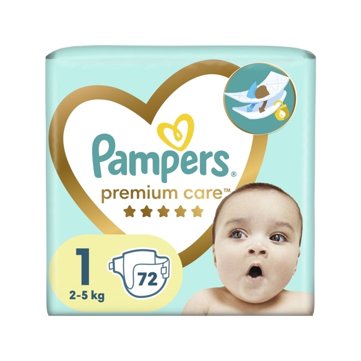 Pampers Premium Care, Size 1, 72 Diapers, 81784163