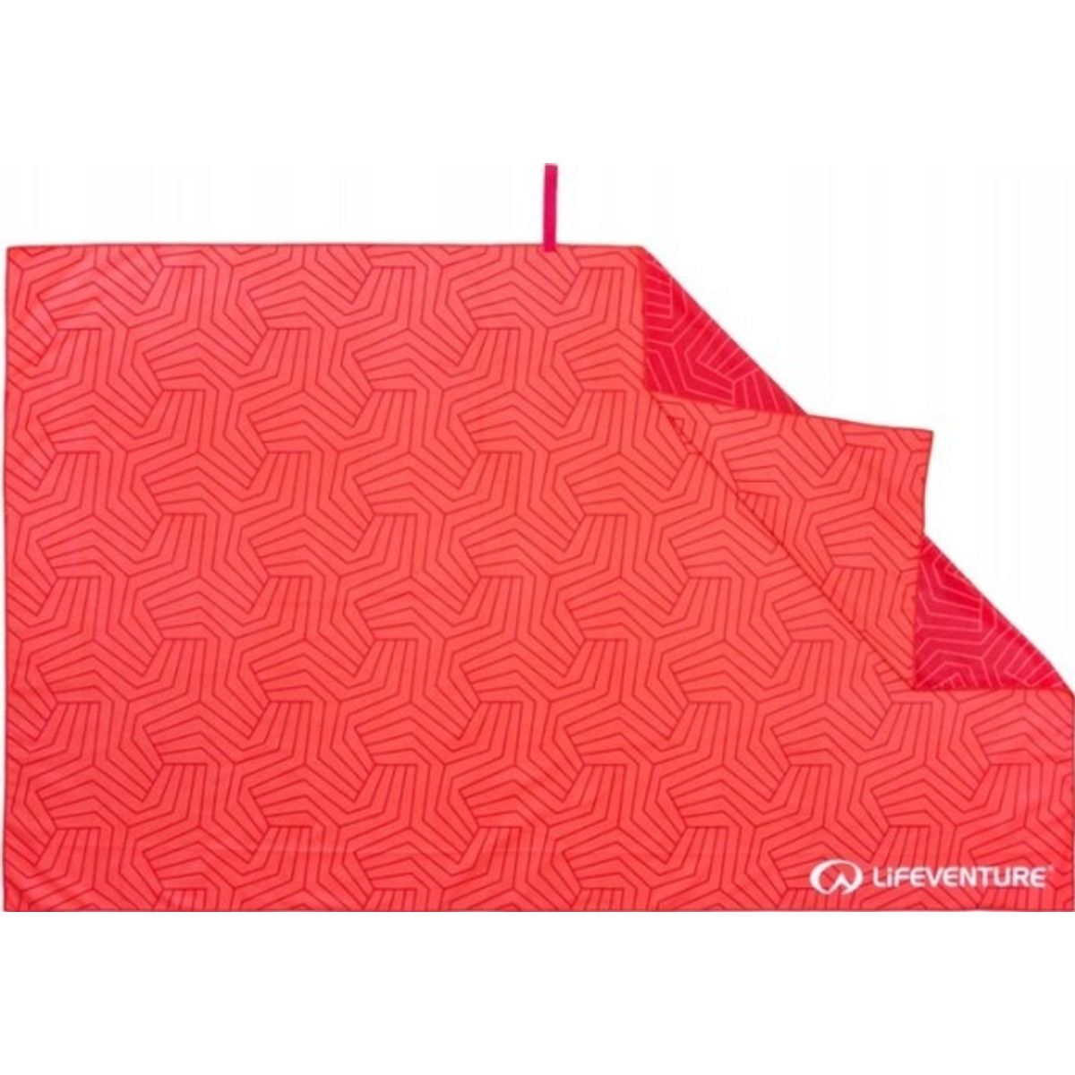 Lifeventure Soft Fibre Recycled Geometric Coral Travel Towel - Giant