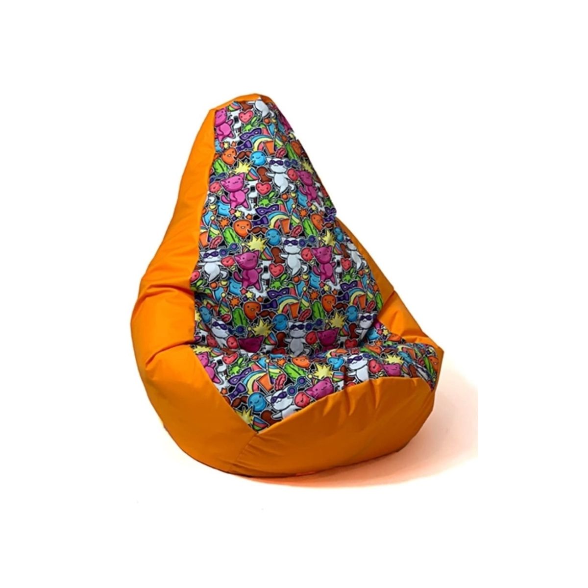 Sako Taske Pouffe Pæreprint Orange-Fairy2 Xl 130 X 90 Cm