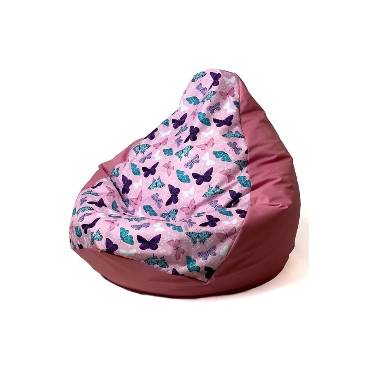 Sako Taske Pouffe Pære Print Mørk Pink-Sommerfugl L 105 X 80 Cm