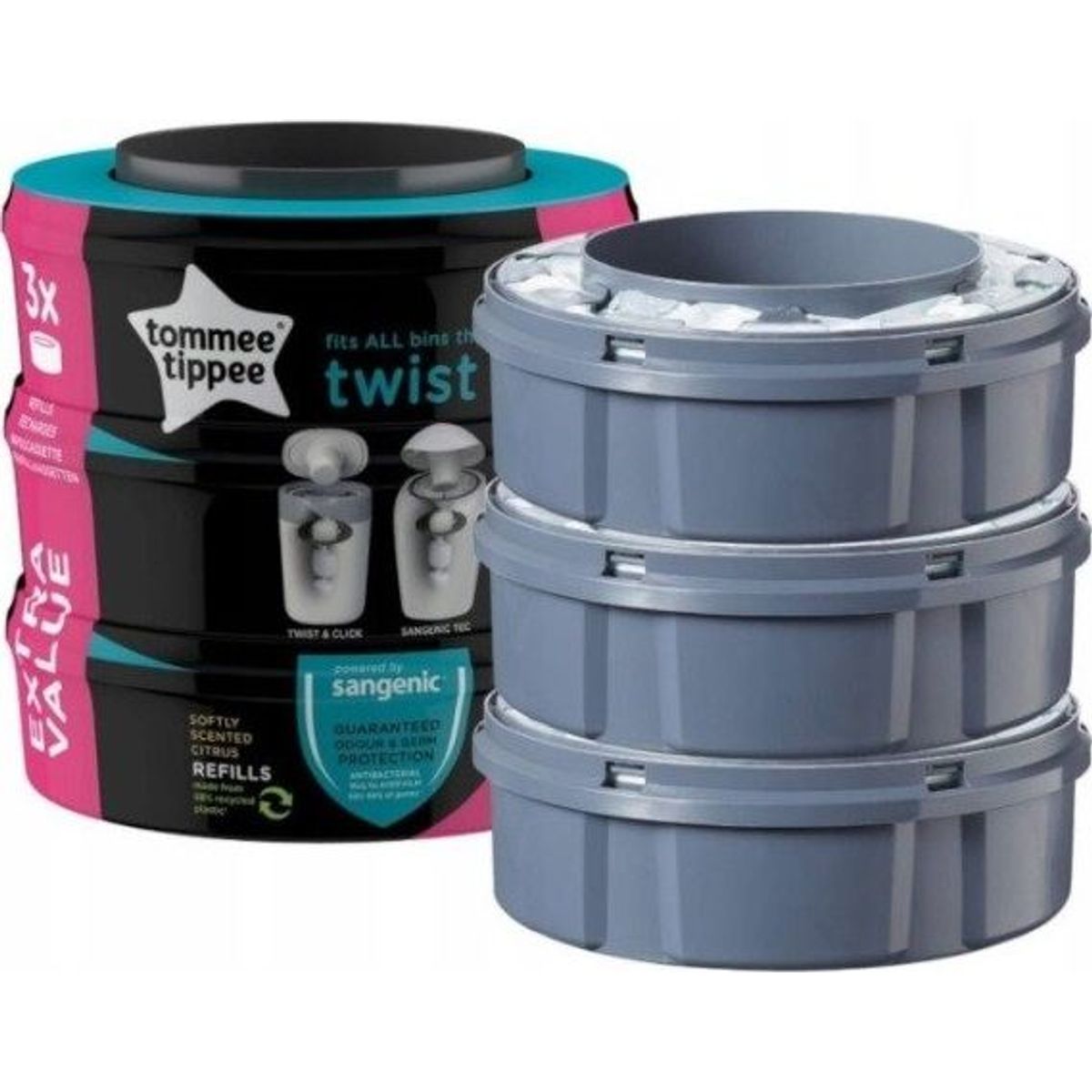 Tommee Tippee Patroner Til Sangenic Twist Refil, 3 Stk, 85100702