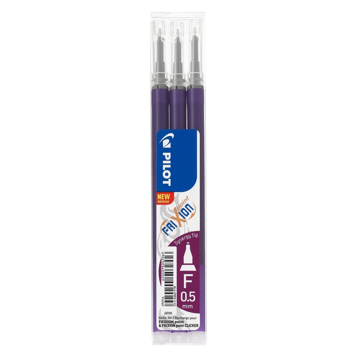 refill pilot frixion point clicker violet 0,5mm pak m/3 stk