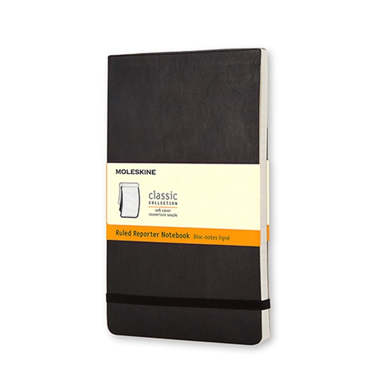 Notesblok reporter Moleskine pocket sort m/linj. ark soft