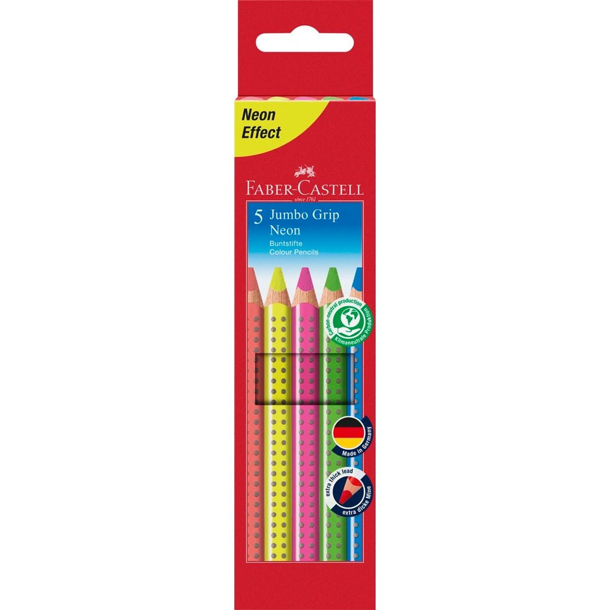 Farveblyant jumbo grip Faber-Castell neon