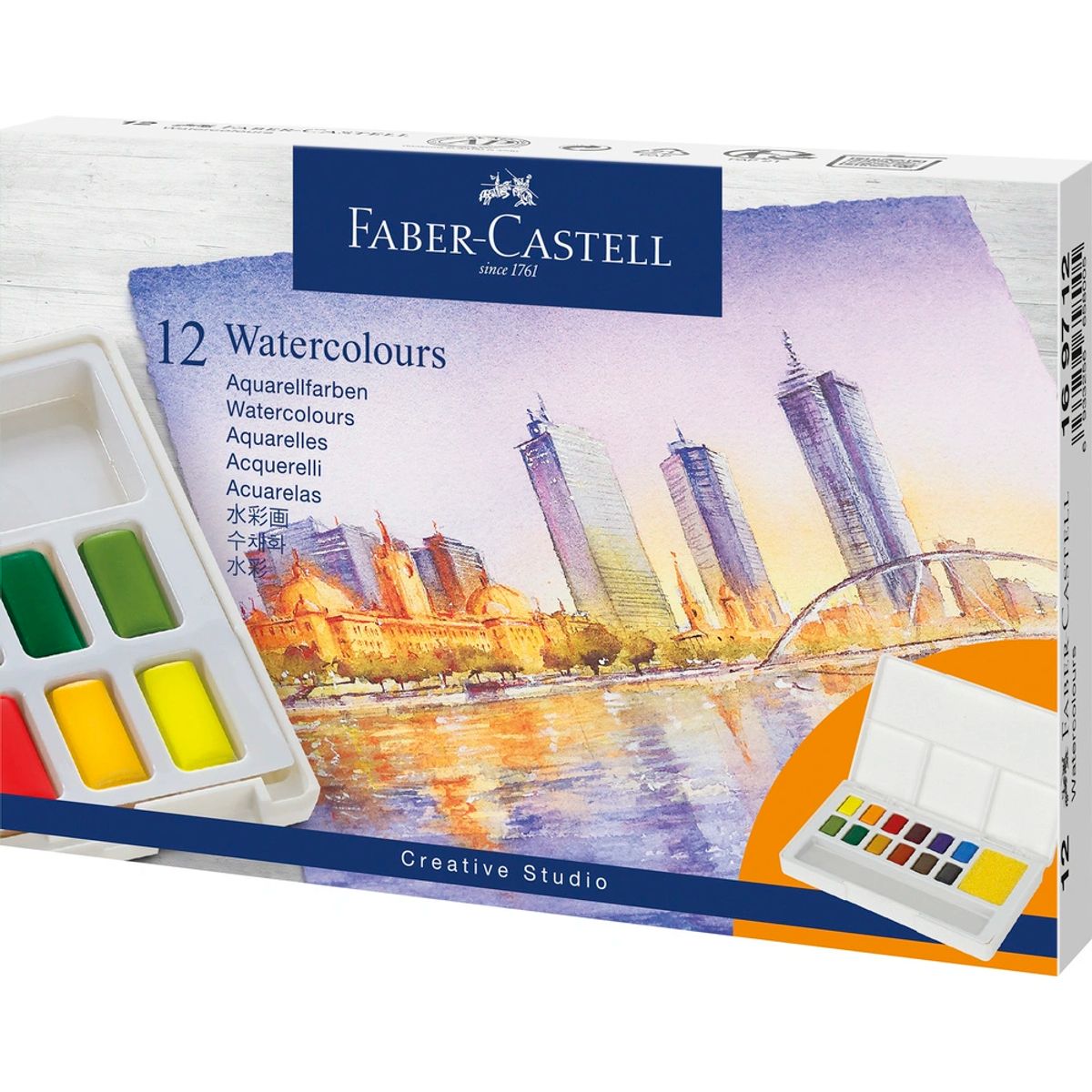 Faber-Castell Watercolour 12 ass i palette