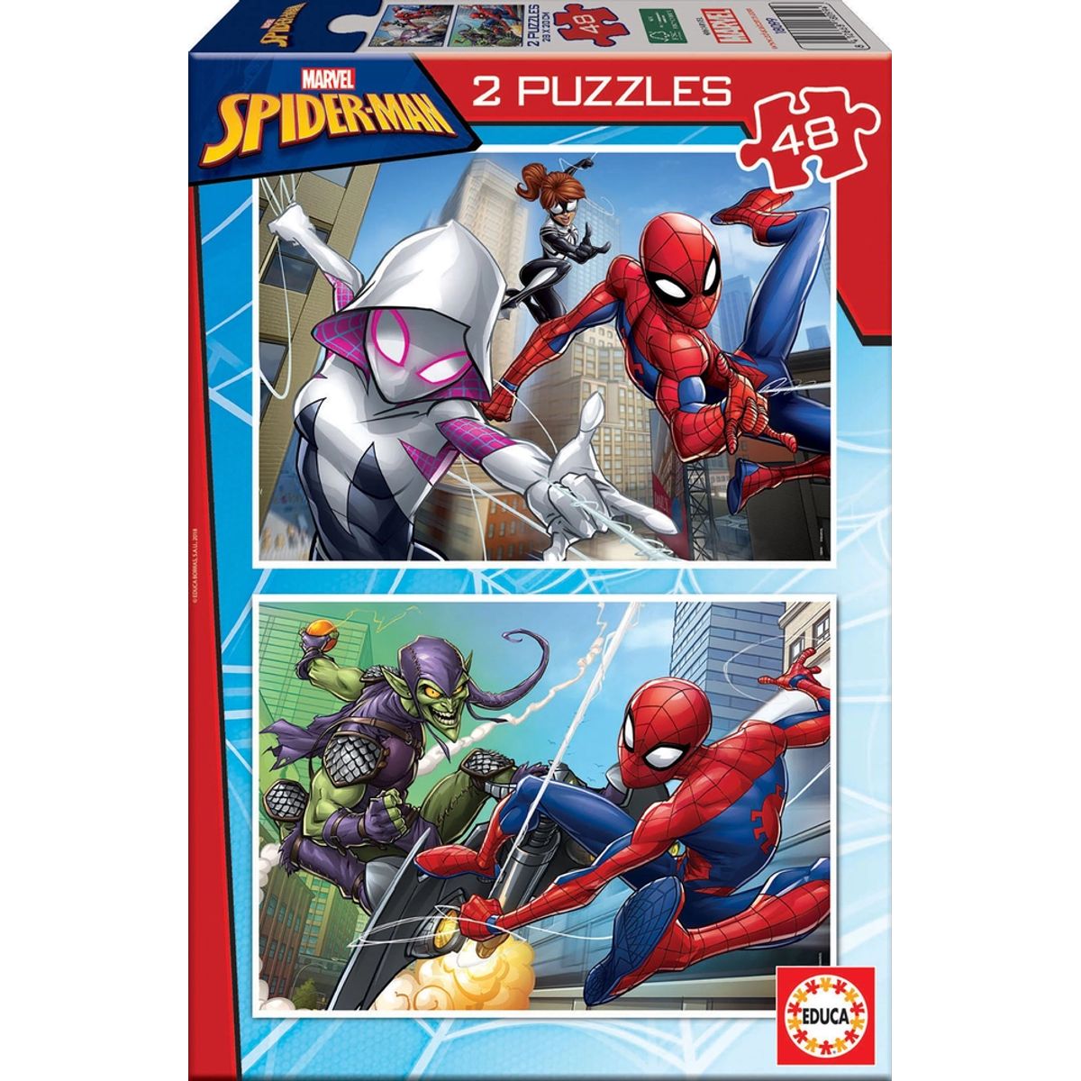 Puslespil Spider-Man 2x48 brikker