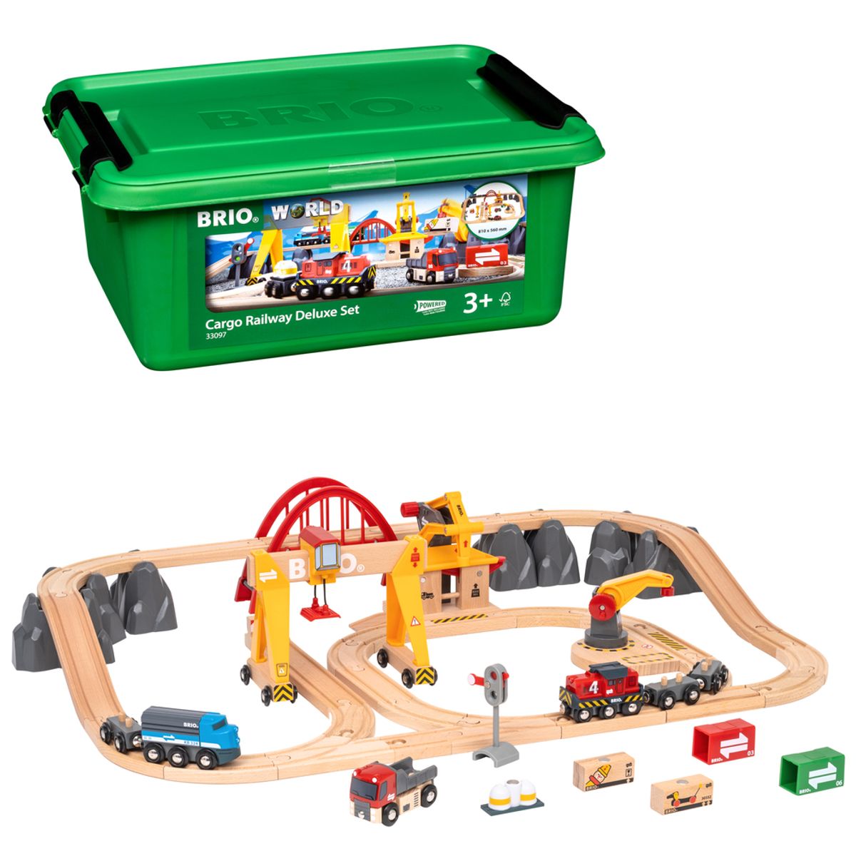 BRIO 33097 BRIO Togbane i plastkasse, 50 dele