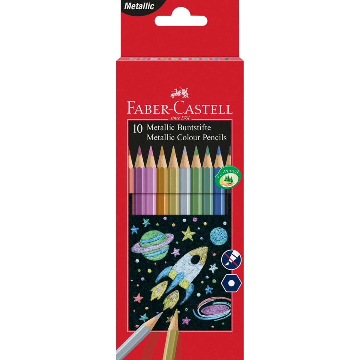 Farveblyant Faber-Castell metallic 10 ass