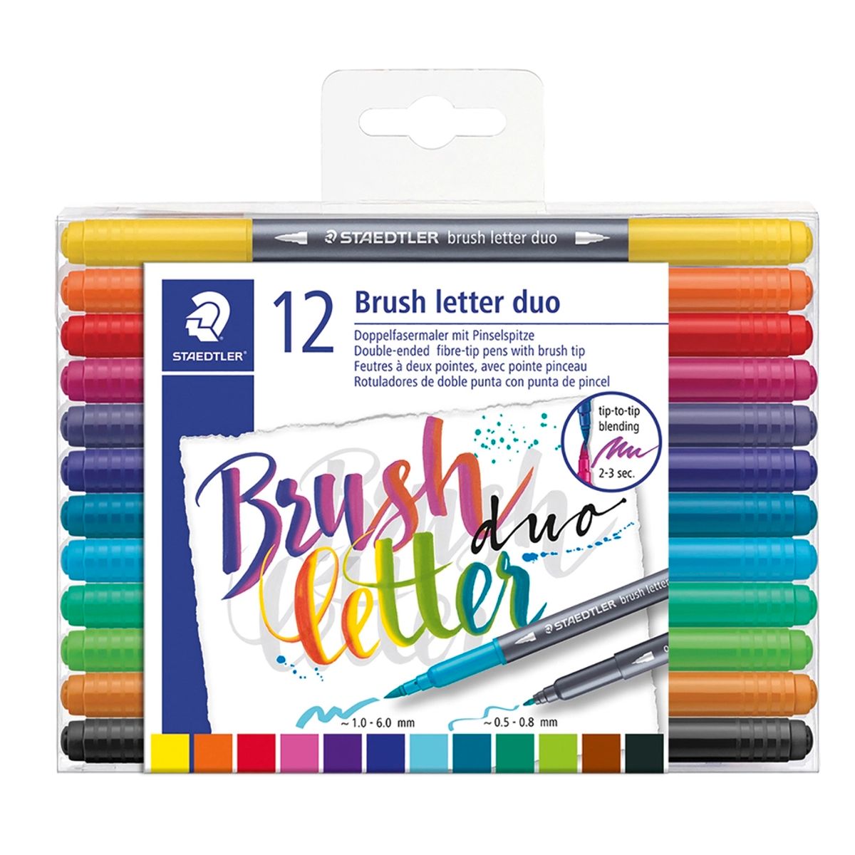 Brush letter duo Staedtler 12 ass. etui