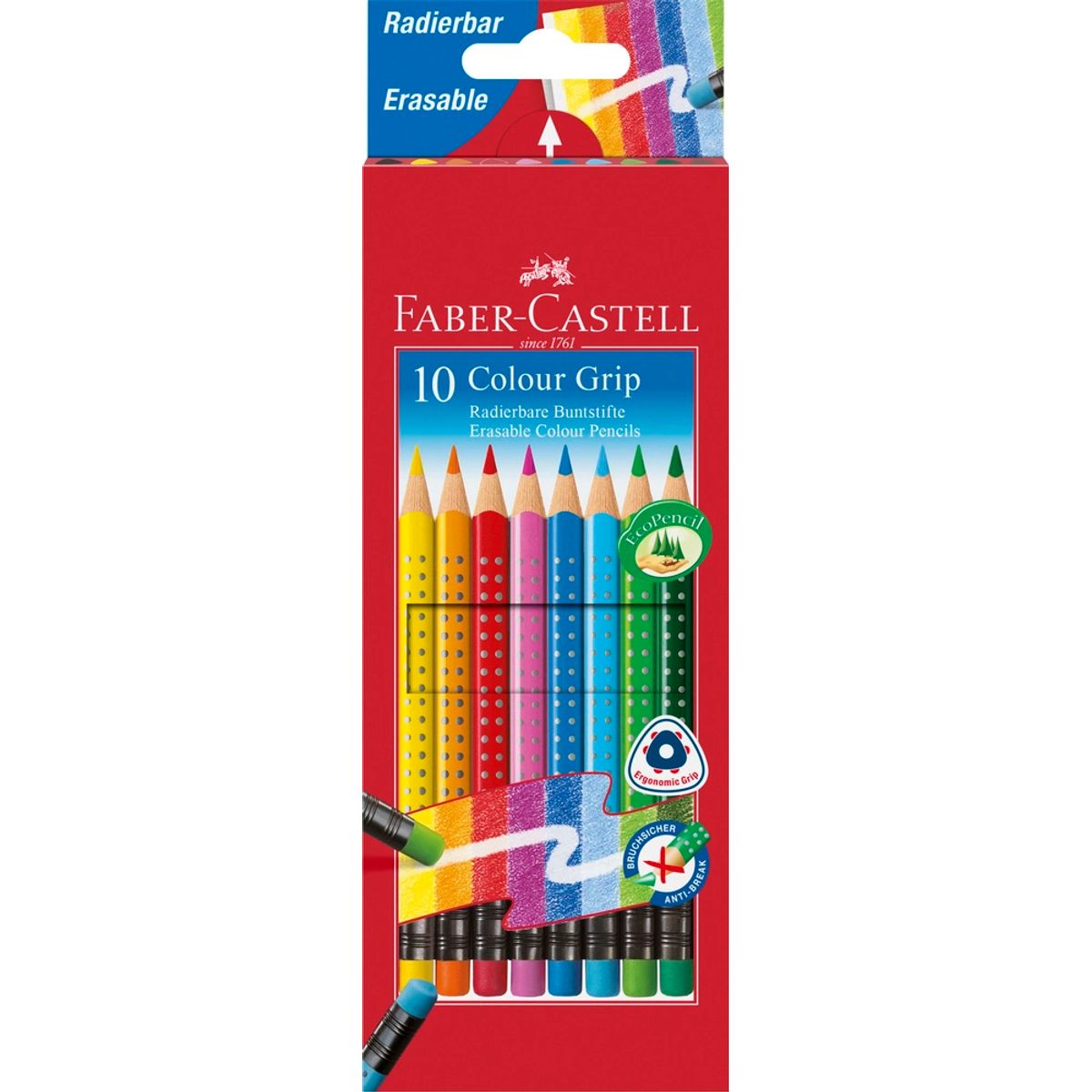 Farveblyant erasable Faber-Castell 10 stk