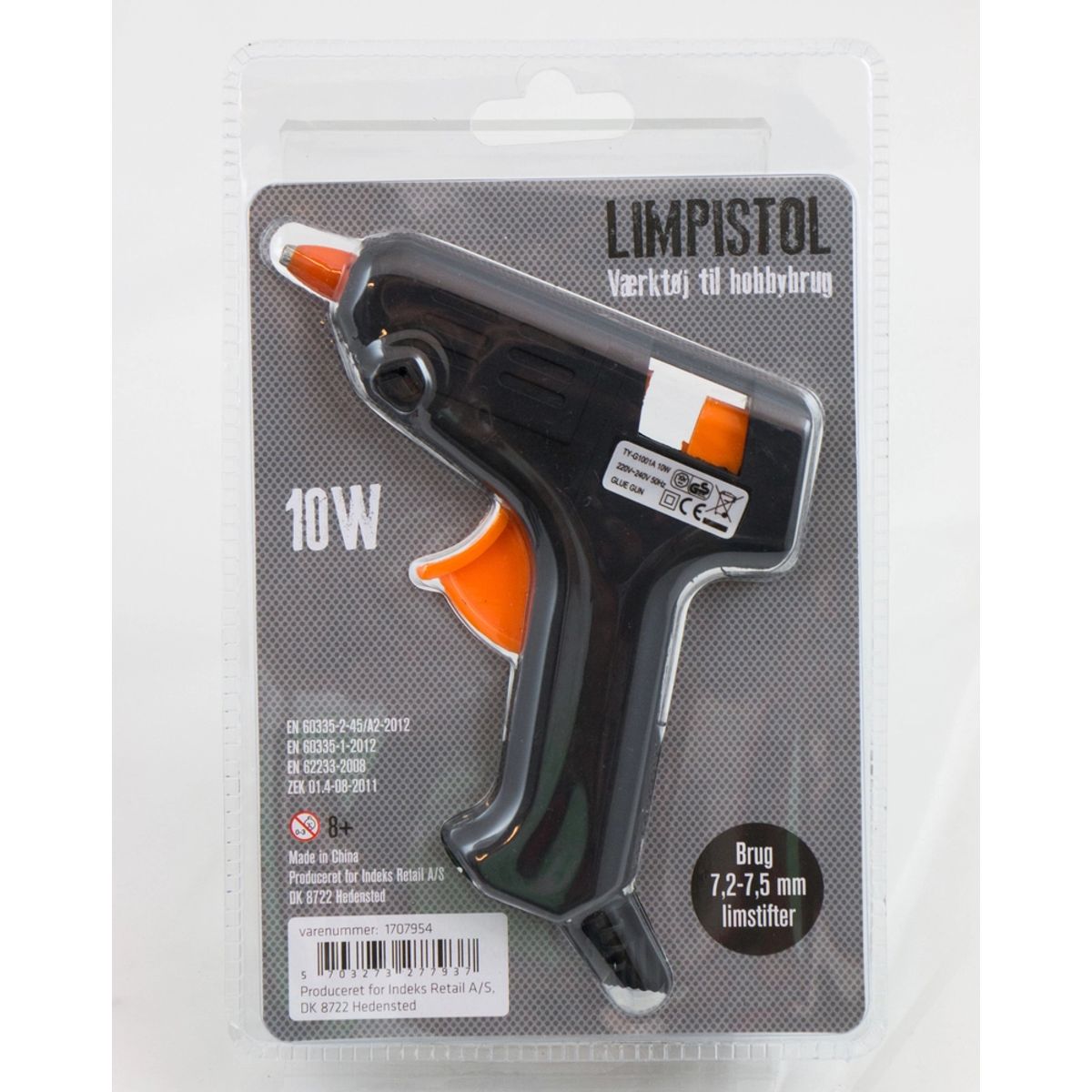 Limpistol sort universal 7,2mm 10w