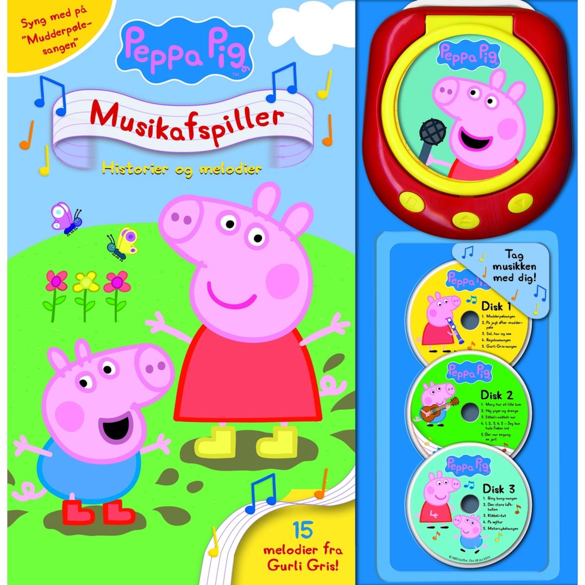 Peppa Pig - Gurli Gris musikafspiller - Historier og melodier (med 15 sange)