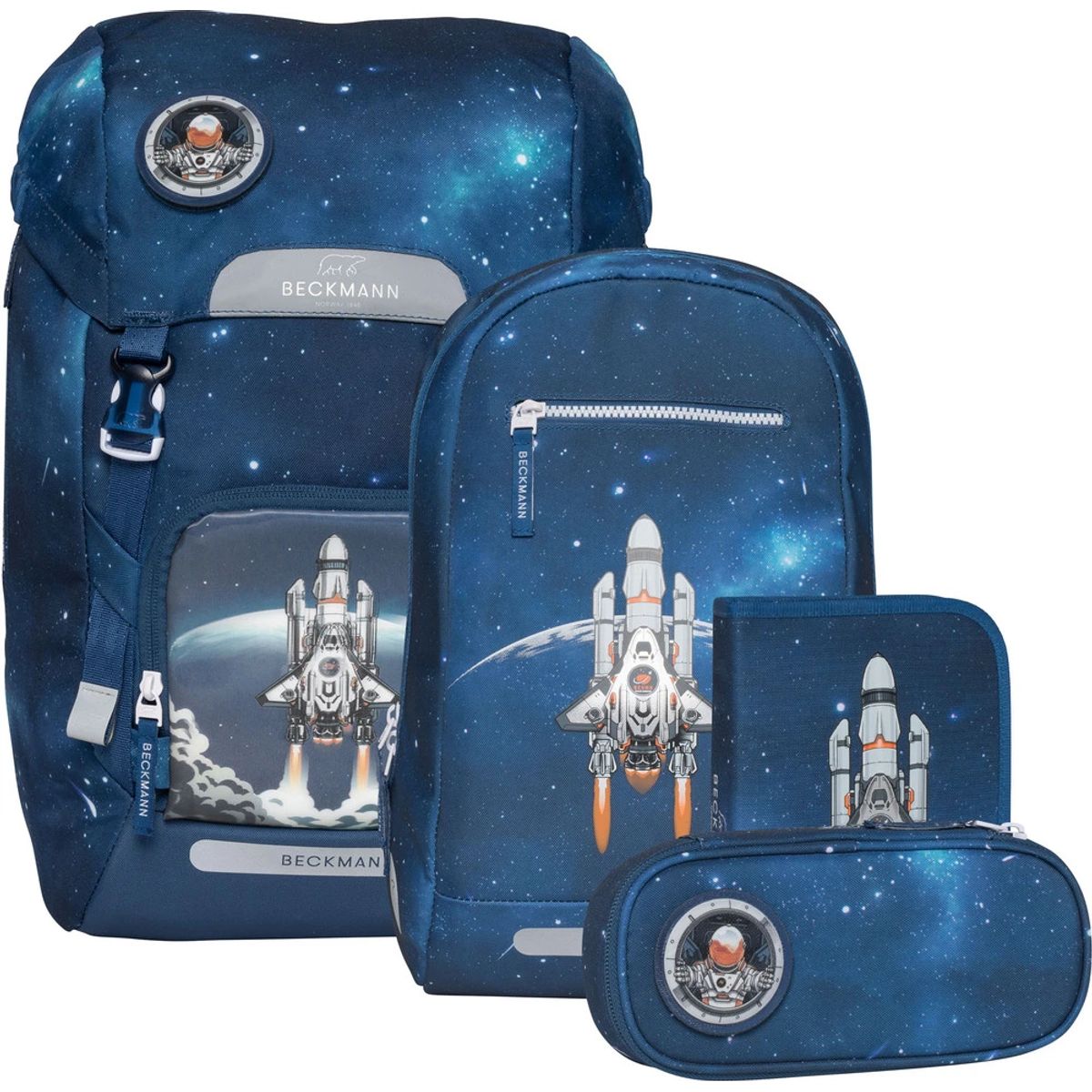 Skoletaske sæt Beckmann classic maxi space mission 28 liter