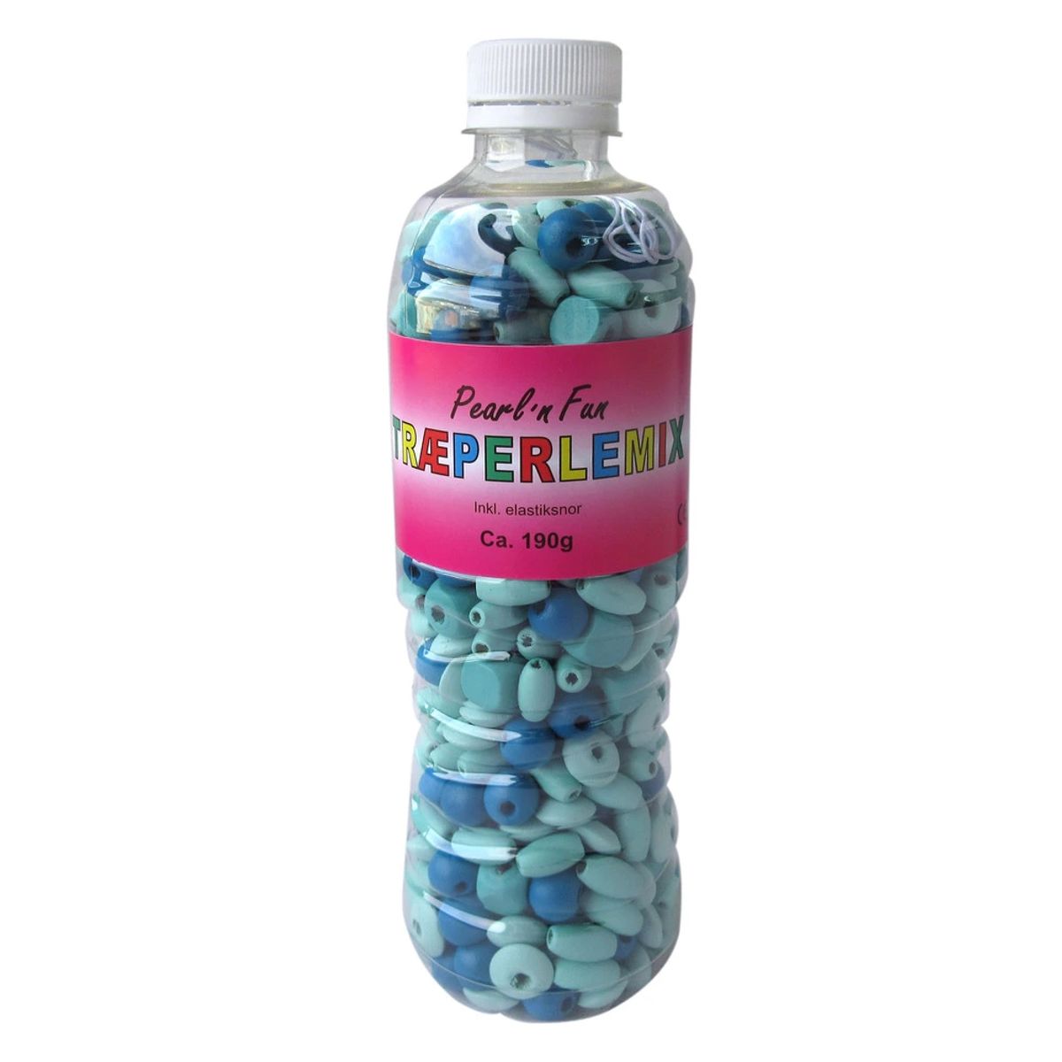 Pearl`n Fun Træperlemix 190gr blå/turkis