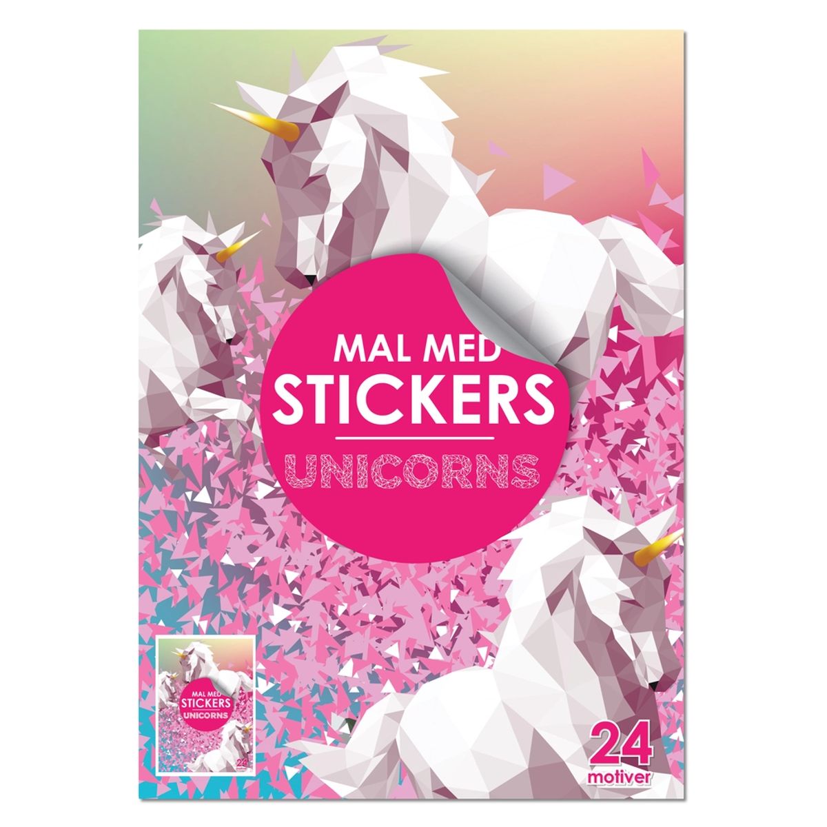 Malebog - mal med stickers Unicorns