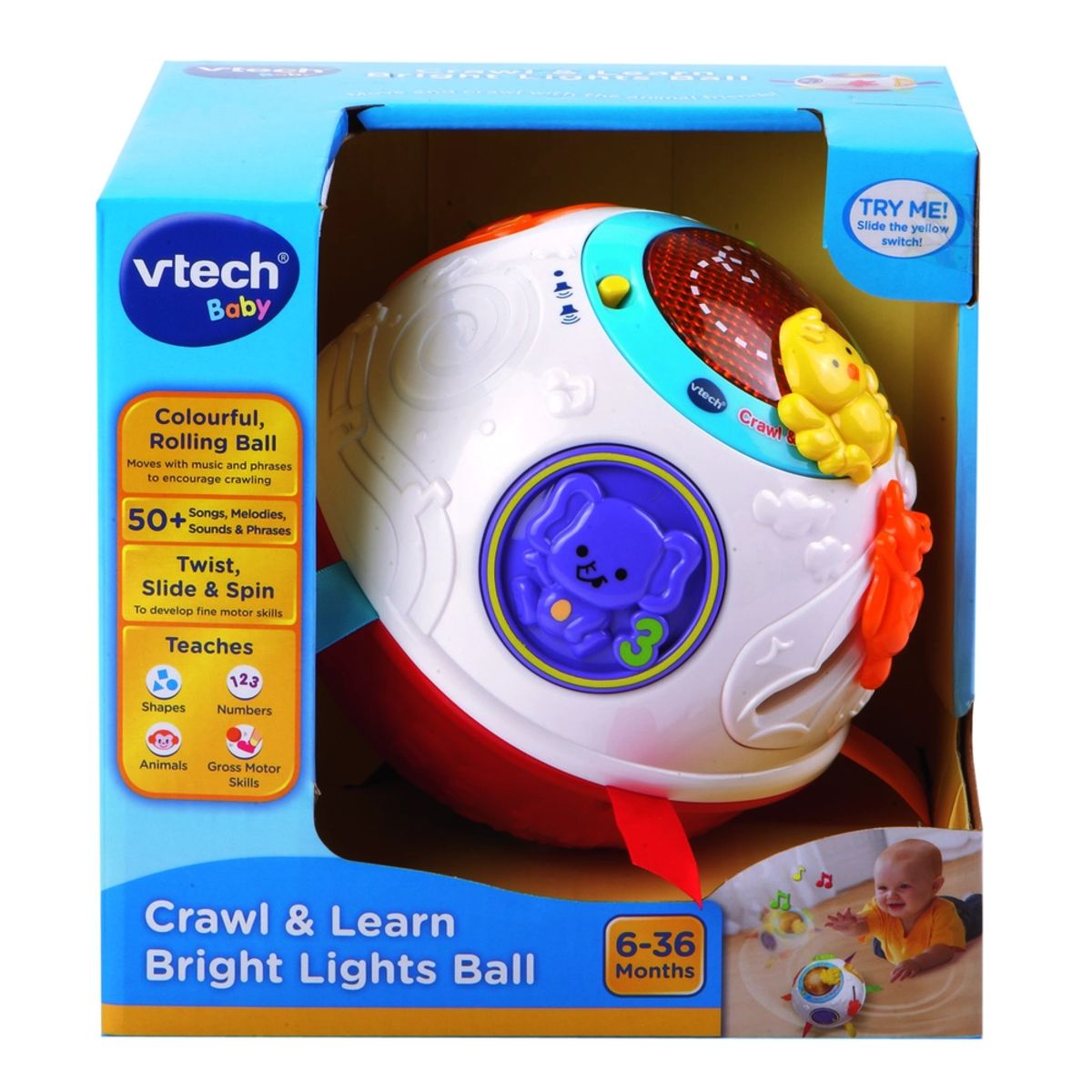 Vtech Baby kravle- og lærebold DK