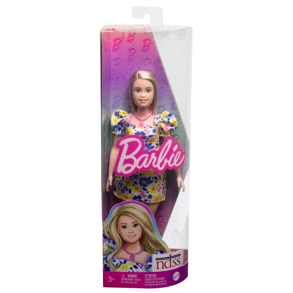 Barbie Fashionista Yellow Blue Floral (Down Syn)