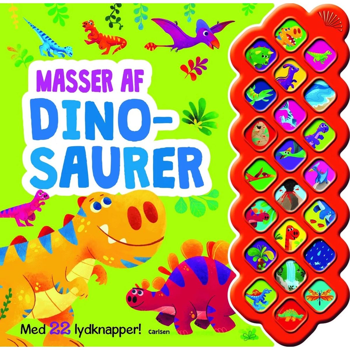 Masser af dinosaurer - med 22 lydknapper