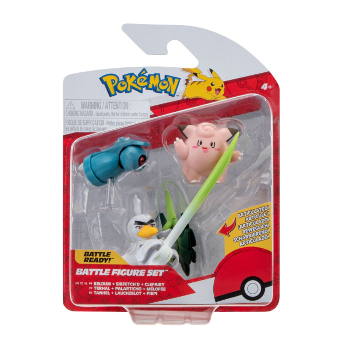 Pokémon Battle Figure 3-PAK CLEFAIRY, BELDUM, SIRFETCHD