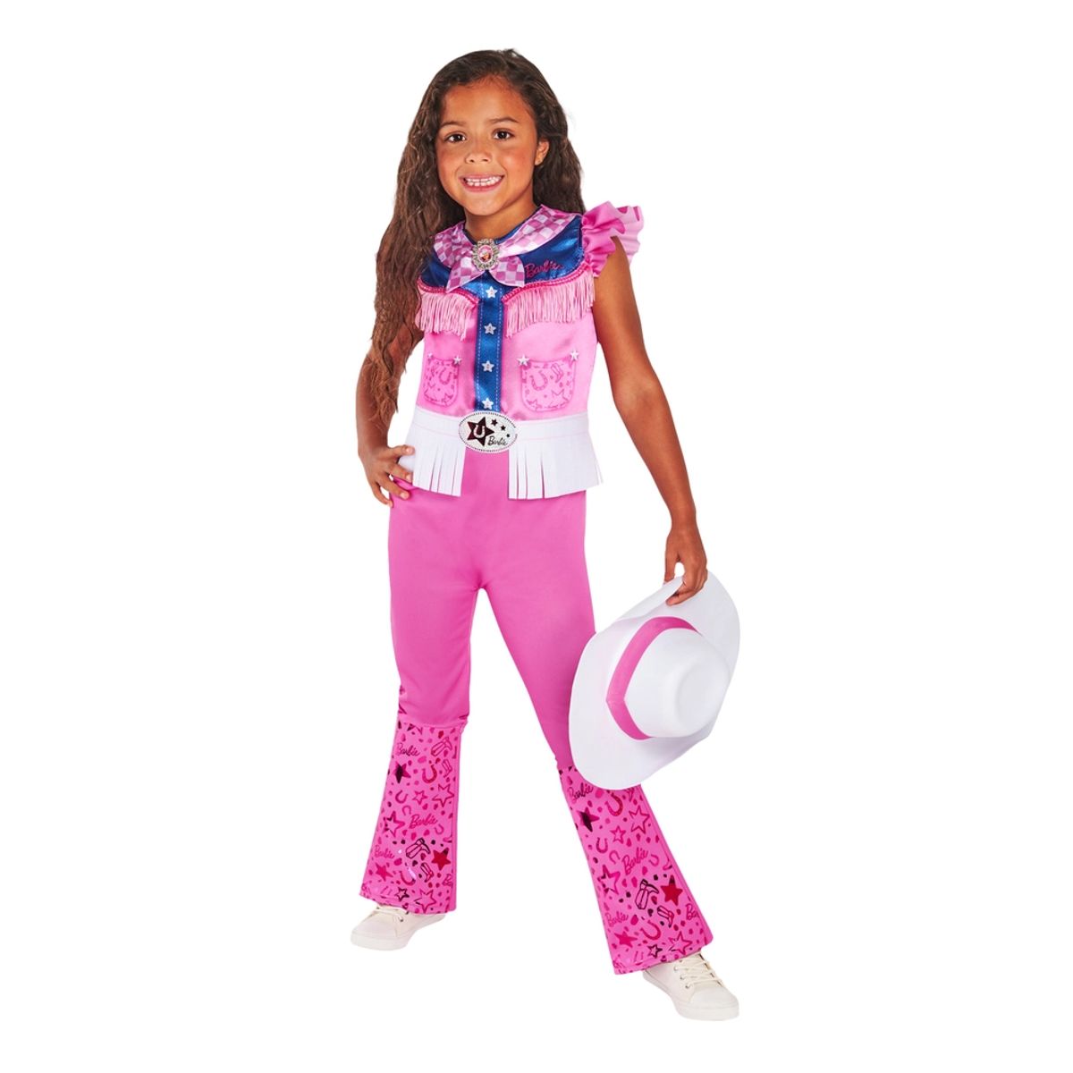 Barbie Cow-girl kostume med hat str. 3-4 år