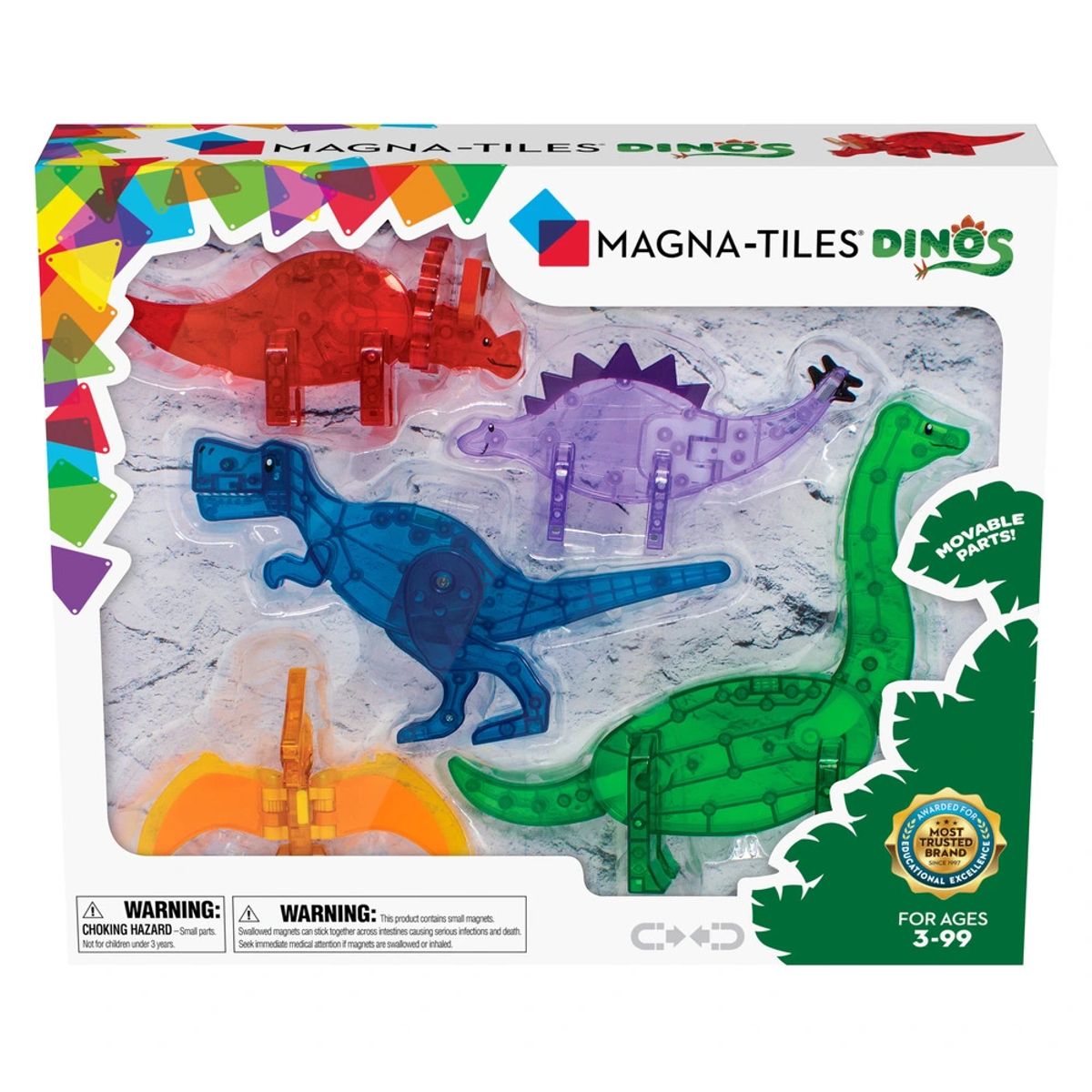 Magna-Tiles Dinos sæt 5 stk