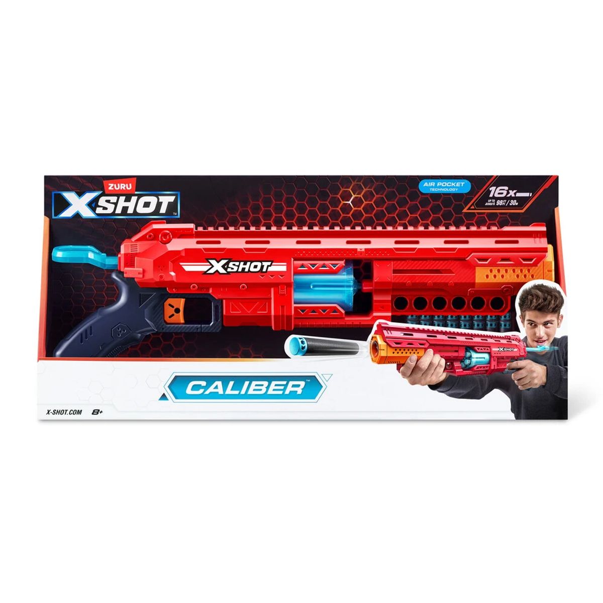 X-SHOT EXCEL CALIBER med 16 darts