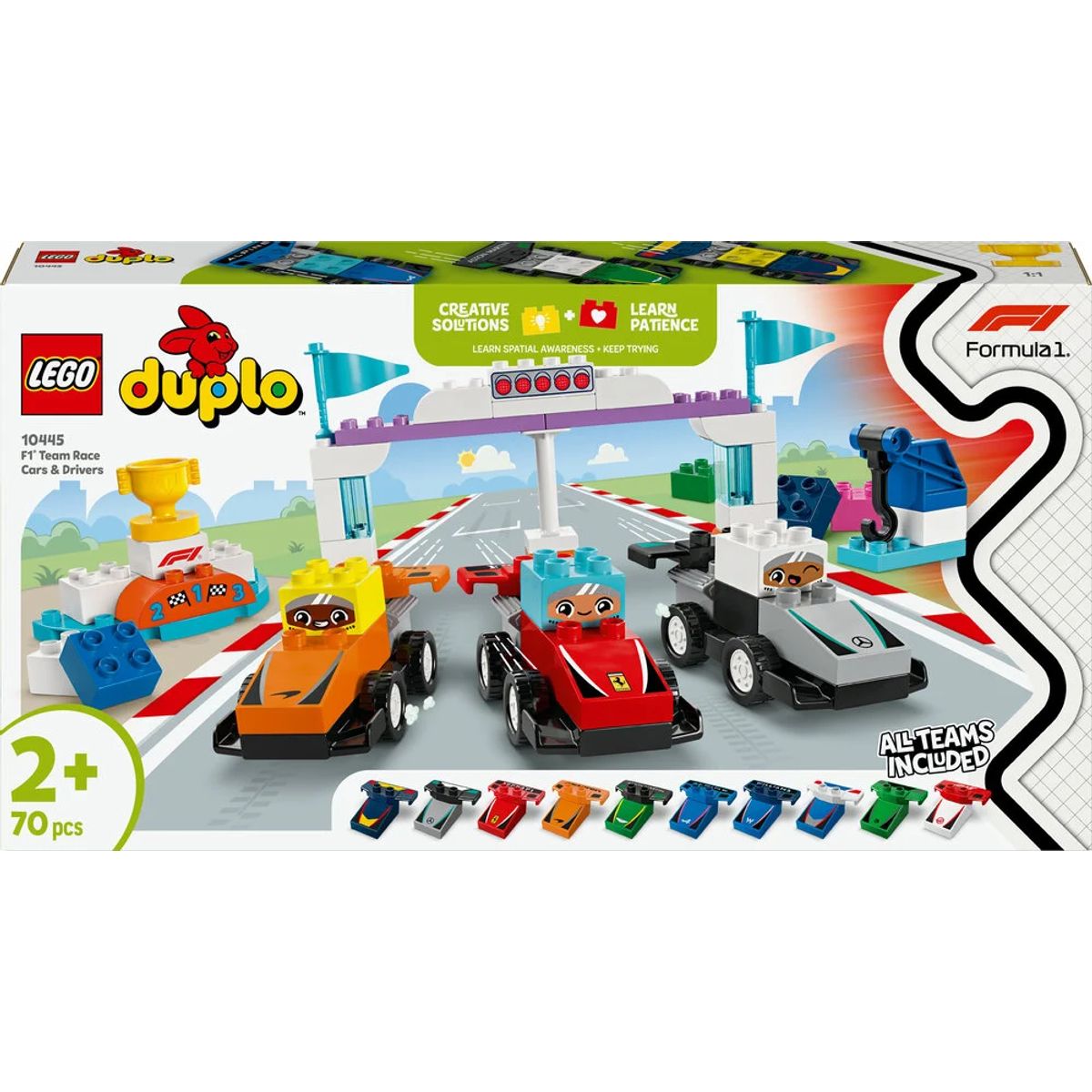 10445 LEGO DUPLO F1®-teams med racerbiler og kørere