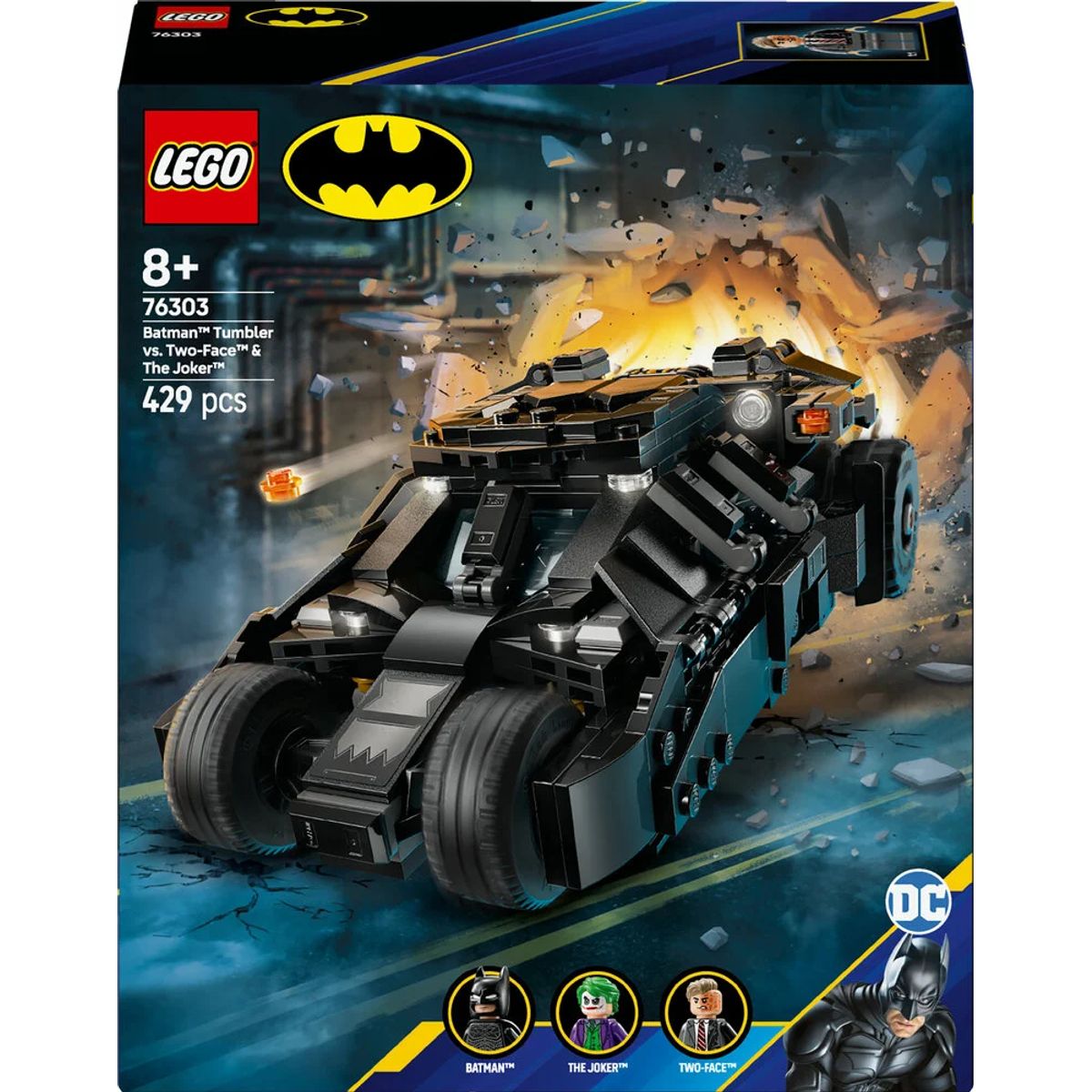 76303 LEGO Super Heroes DC Batmans Tumbler mod Two-Face og Jokeren