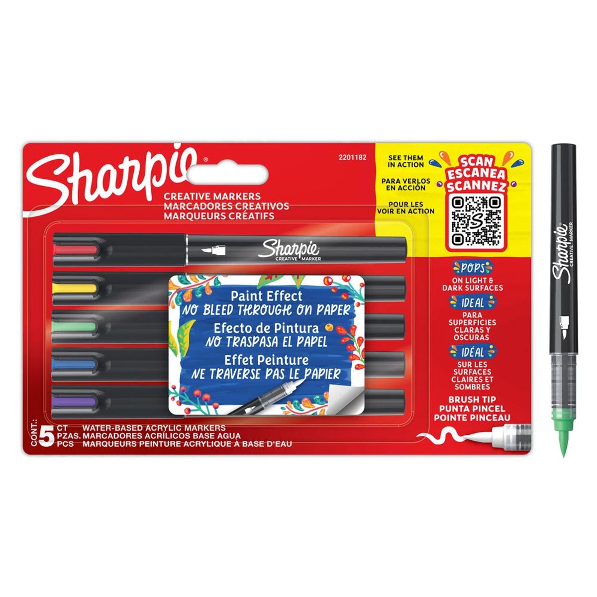 Sharpie Creative paint marker penselspids 5 ASS