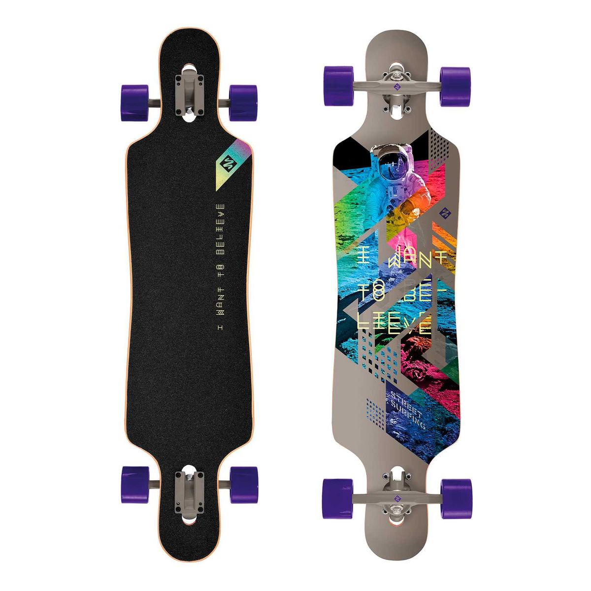 Streetsurfing Drop 39 Longboard 'I Want To Believe'