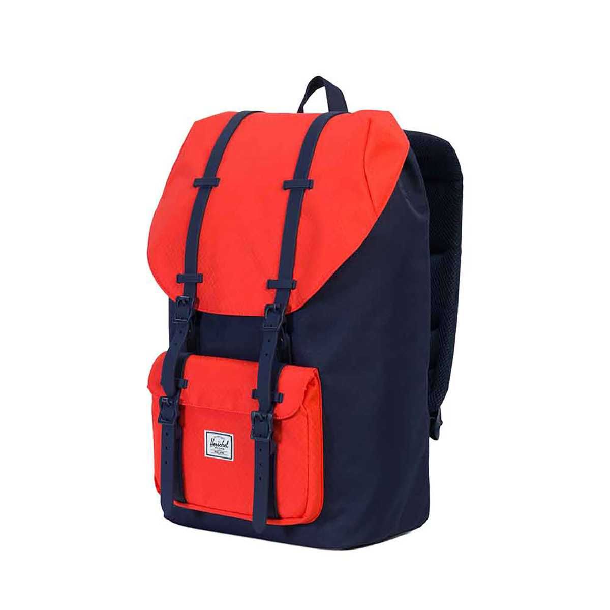 Herschel Little America Rygsæk Peacoat Hot Coral Rubber 25L