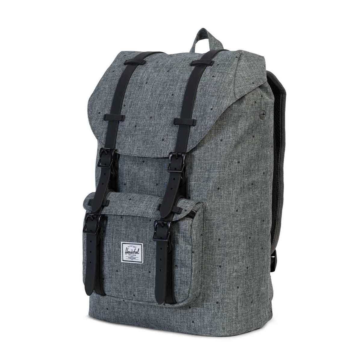 Herschel Little America Rygsæk Scattered Raven Crosshatch Black Rubber 17L