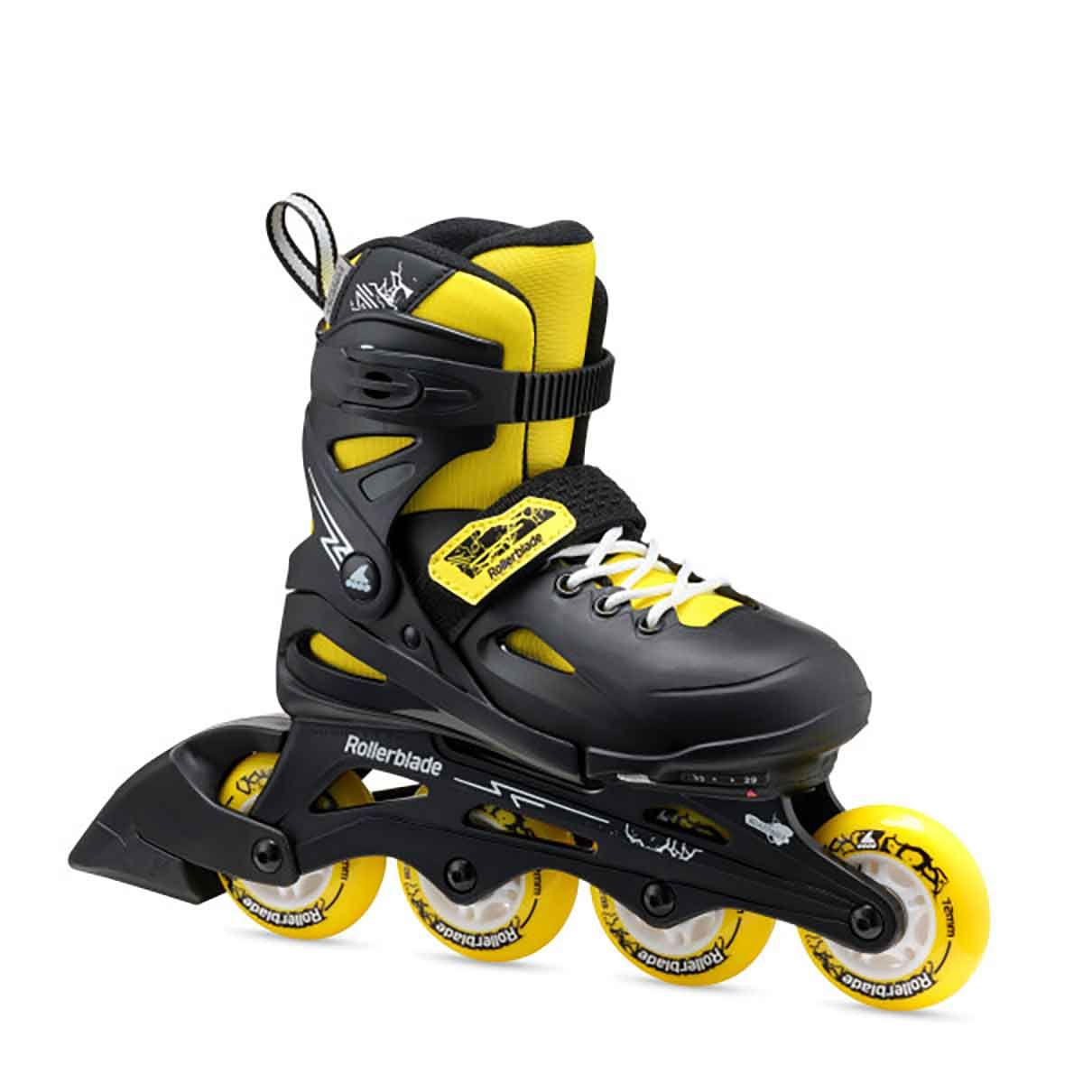 Rollerblade Fury Justerbar Rulleskøjte Børn Black/Yellow