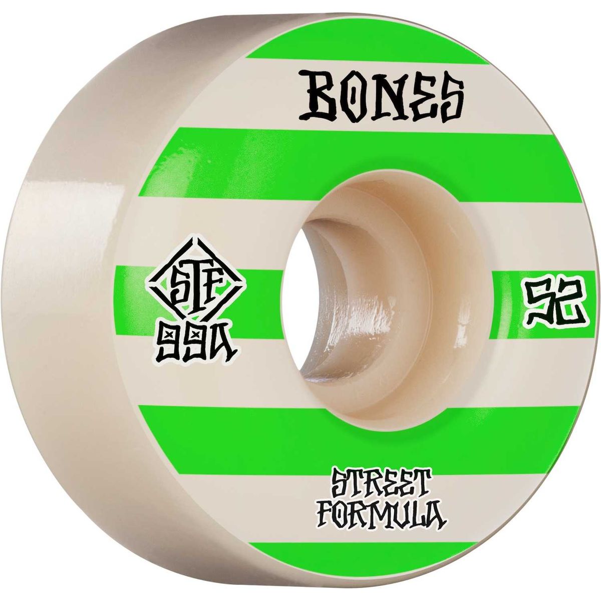 Bones Wheels Skateboard Hjul Patterns STF 99A 52mm White V4 Wide 4-pak