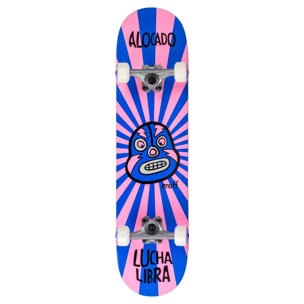 Enuff Skateboard Lucha Libre Pink Blue 7.75 x 31.5