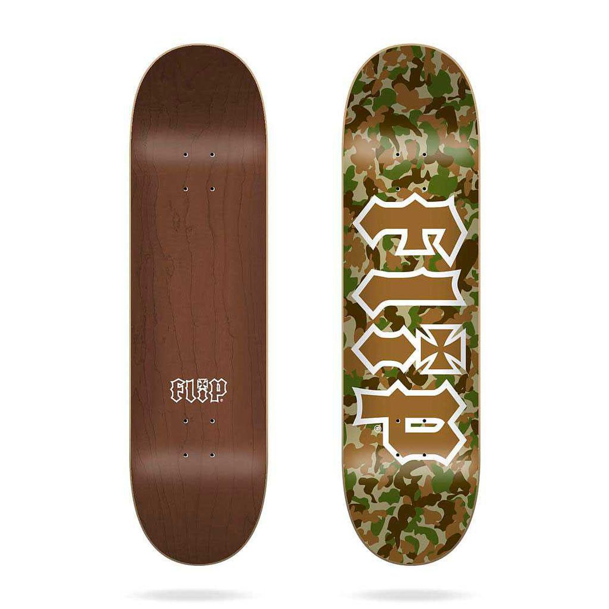 Flip Skateboard Deck Team Combat Brown 8.0 x 31.5