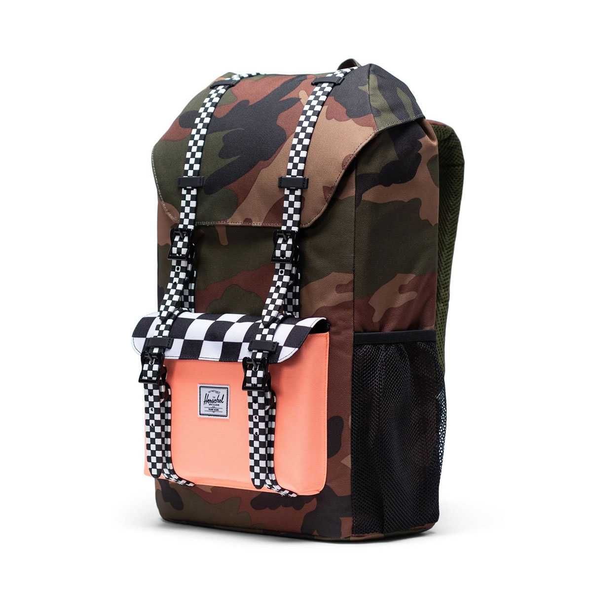 Herschel Little America Rygsæk Woodland Camo/Black White Check 18L