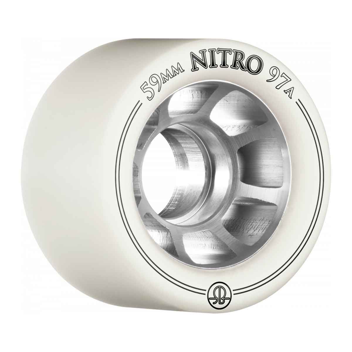 Rollerbones Nitro Wheel 59 mm 97A White 8pk