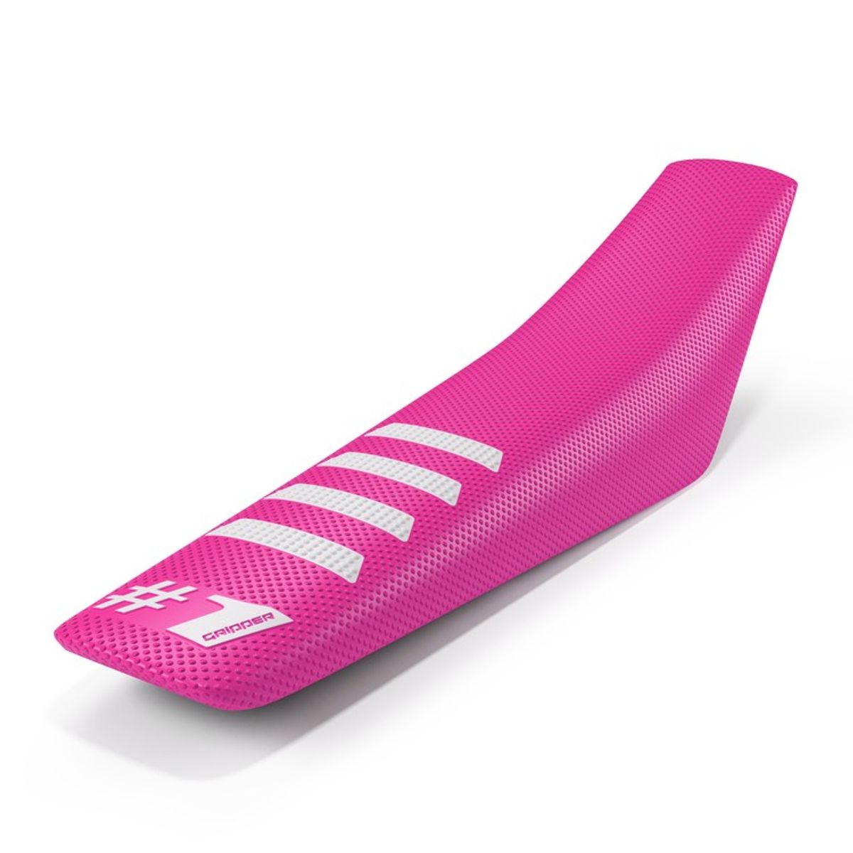 Onegripper Ribbed MX Sædebetræk Pink / Hvid