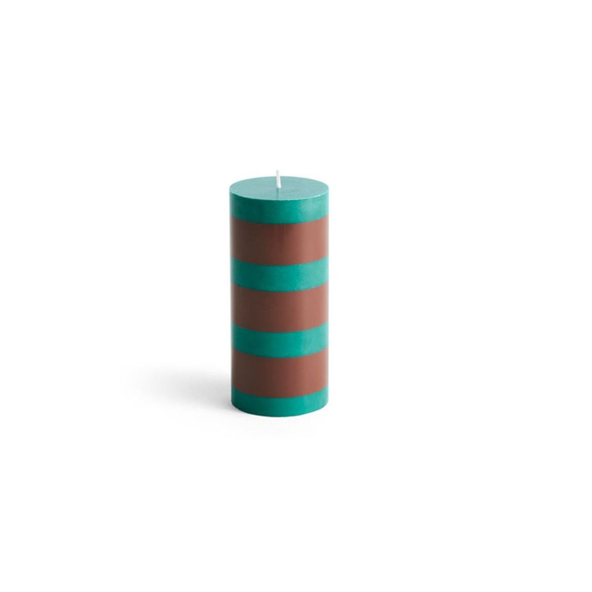 Column Candle S green & brown