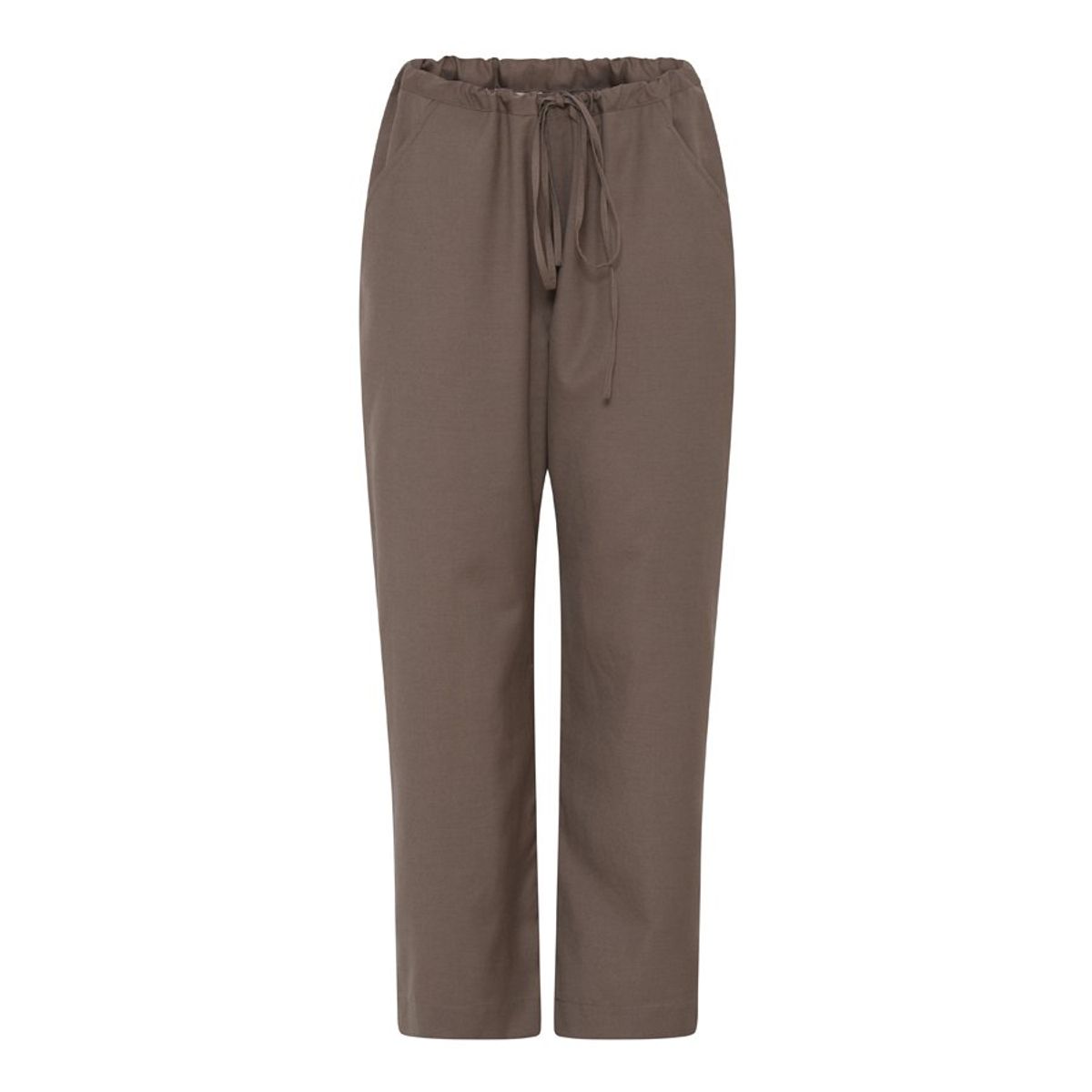 Milano Wool String Ankle Pant, walnut - L